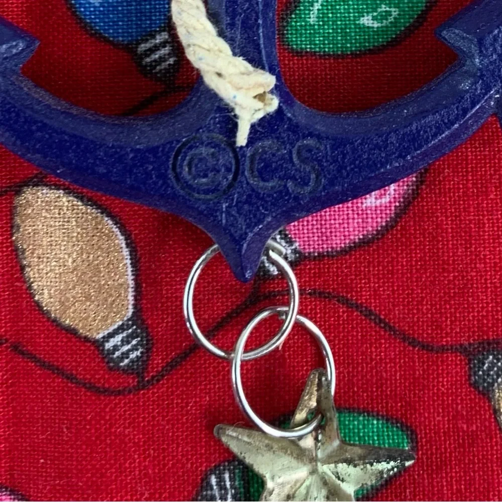 CS blue Anchor, rope, bow and star ornament.